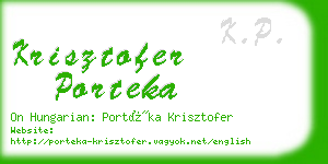 krisztofer porteka business card